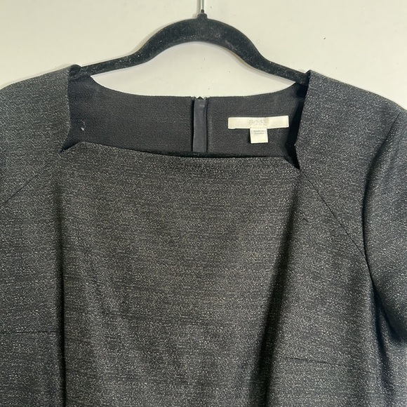 Hugo boss black dark gray sheet dress size M office preppy career - Picture 7 of 10